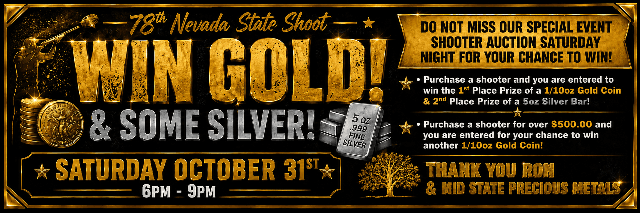 Calcutta Auction — Special Event sponsor of the 78th Nevada State Shoot