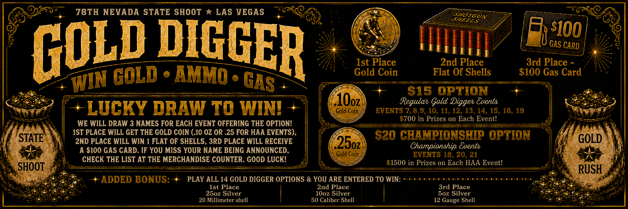 Gold Digger Option — Special Event sponsor of the 78th Nevada State Shoot