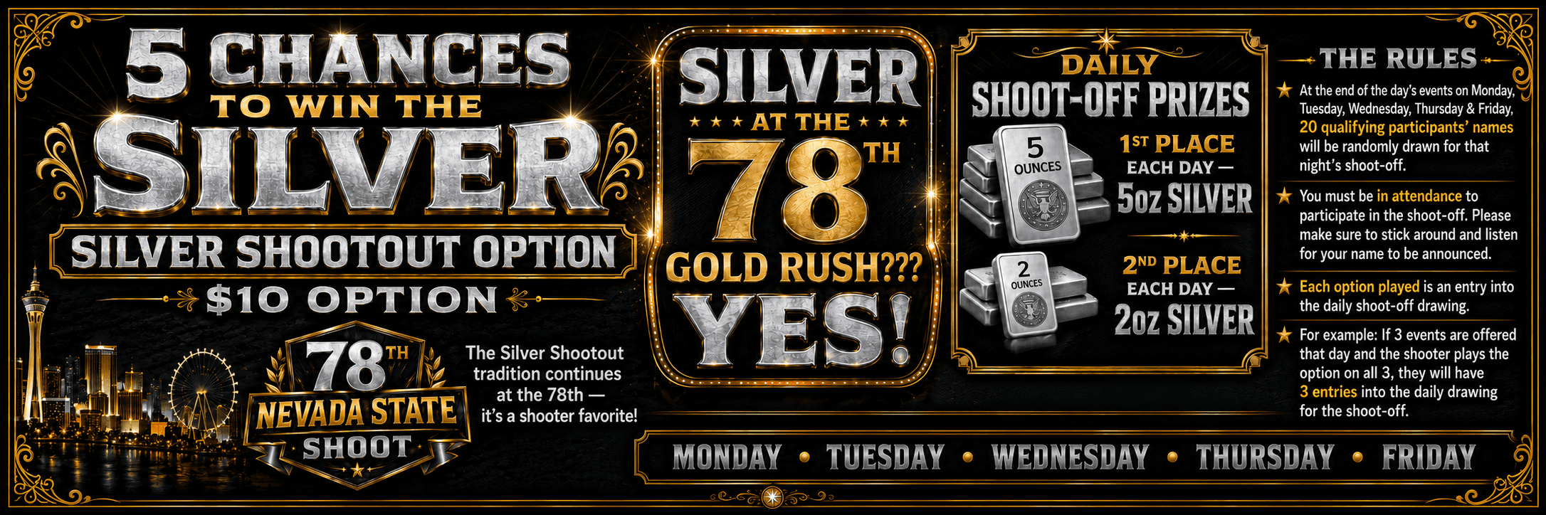 Silver Shootout — Special Event sponsor of the 78th Nevada State Shoot